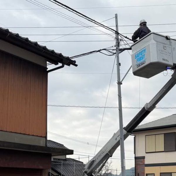 電気通信工事の現場